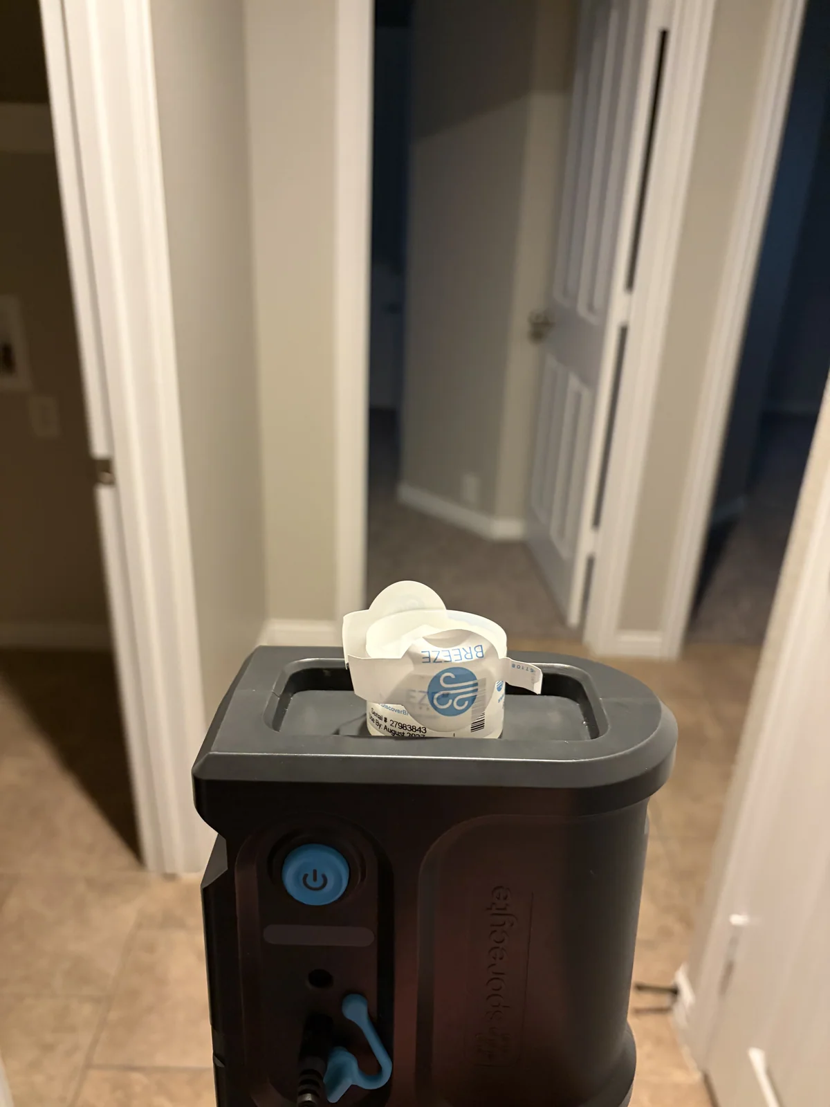 Indoor mold air sampling in back hallway